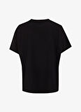 Discovery Expedition D5SL-TST3574 Siyah Bisiklet Yaka Relaxed Düz Kadın T-Shirt