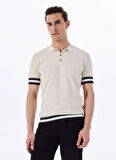 Fabrika Comfort Polo Yaka Regular Fit Jakarlı Bej Erkek Kazak FC5SM-KZK 2567