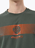 Discovery Expedition D5SM-TST3835 Yeşil Bisiklet Yaka Relaxed Baskılı Erkek T-Shirt