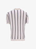 Fabrika Comfort Polo Yaka Regular Fit Çizgili Beyaz Erkek Kazak FC5SM-KZK 2760