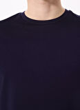 Fabrika Bisiklet Yaka Düz Lacivert Erkek T-Shirt F5SM-TST 2778