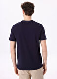 Fabrika Bisiklet Yaka Düz Lacivert Erkek T-Shirt F5SM-TST 2778