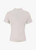 Discovery Expedition D5SL-TST3598 Beyaz Düz Kadın Polo T-Shirt
