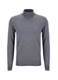 Tombolini Yarım balıkçı Yaka Slim Fit Gri Erkek Kazak WM19.ZMG9.U815