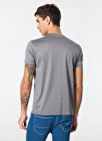 Tombolini Bisiklet Yaka Gri Erkek T-Shirt WJ30.ZJ80.U810