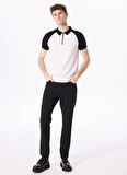 Beyaz Erkek Polo Yaka Basic Kazak F5SM-KZK 2073