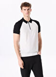 Beyaz Erkek Polo Yaka Basic Kazak F5SM-KZK 2073