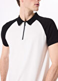 Beyaz Erkek Polo Yaka Basic Kazak F5SM-KZK 2073
