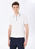 Beyaz Erkek Polo Yaka Basic Kazak F5SM-KZK 2079