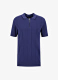 Lacivert Erkek Polo Yaka Basic Jakarlı Kazak F5SM-KZK 2938
