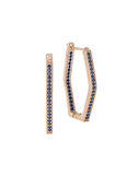 Küpe Rhombus Earring with Stones