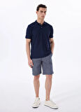 Fabrika Düz Lacivert Erkek Polo T-Shirt F5SM-TST 2741
