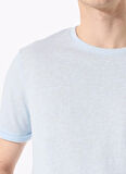 Fabrika Bisiklet Yaka Flamlı Açık Mavi Erkek T-Shirt F5SM-TST 2114