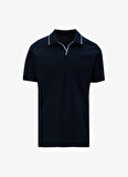 Fabrika Düz Lacivert Erkek Polo T-Shirt F5SM-TST 2742