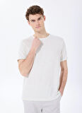 Fabrika Bisiklet Yaka Flamlı Taş Erkek T-Shirt F5SM-TST 2114