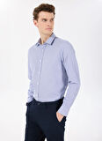 People By Fabrika Regular Fit Gömlek Yaka Jakarlı Lacivert Erkek Gömlek PBF5SM-GML 5209