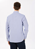 People By Fabrika Regular Fit Gömlek Yaka Jakarlı Lacivert Erkek Gömlek PBF5SM-GML 5209