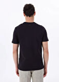 Fabrika Bisiklet Yaka Baskılı Siyah Erkek T-Shirt F5SM-TST 2076