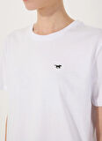 Mustang Bisiklet Yaka Baskılı Beyaz Kadın T-Shirt M5SL-TST1829
