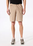 D5SM-SHT3932 Bej Relaxed Fit Baskılı Kargo Şort