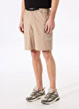 D5SM-SHT3932 Bej Relaxed Fit Baskılı Kargo Şort
