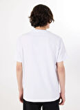 Mustang Bisiklet Yaka Baskılı Beyaz Erkek T-Shirt M5SM-TST1300