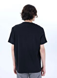 Mustang Bisiklet Yaka Baskılı Siyah Erkek T-Shirt M5SM-TST1290