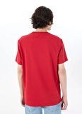 Mustang Bisiklet Yaka Baskılı Kırmızı Erkek T-Shirt M5SM-TST1290