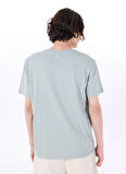 Mustang Bisiklet Yaka Baskılı Yeşil Erkek T-Shirt M5SM-TST1306