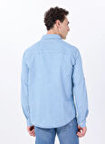 Mustang Relaxed Mavi Erkek Denim Gömlek M5SM-GML1045