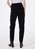 Mustang Standart Bel Normal Paça Mom Fit Siyah Kadın Denim Pantolon CHARLOTTE TAPERED-1011