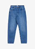 Mustang Standart Bel Normal Paça Mom Fit Mavi Kadın Denim Pantolon CHARLOTTE TAPERED-1011