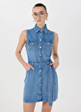Mavi Kadın Yıkamalı Denim Elbise M5SL-ELB1359