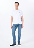 Mustang Baskılı Beyaz Erkek Polo T-Shirt M5SM-TST1335