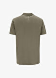 Mustang Baskılı Haki Erkek Polo T-Shirt M5SM-TST1324