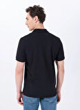 Mustang Baskılı Siyah Erkek Polo T-Shirt M5SM-TST1335