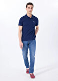 Mustang Baskılı Lacivert Erkek Polo T-Shirt M5SM-TST1335
