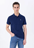 Mustang Baskılı Lacivert Erkek Polo T-Shirt M5SM-TST1335