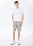 People By Fabrika Haki Erkek Basic Balıksırtı Şort PBF4SM-SHT5034