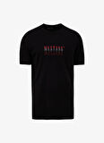 Mustang Siyah Erkek Relaxed Baskılı T-Shirt M5SM-TST1426