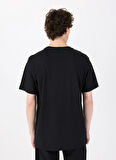 Mustang Bisiklet Yaka Baskılı Siyah Erkek T-Shirt M5SM-TST1298