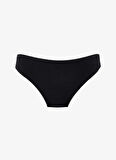 Siyah Kadın Dokulu Klasik Bikini Alt LUNA