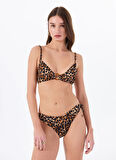 Çok Renkli Kadın Leopar İpli Klasik Bikini Alt BONY