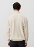 Ekru Erkek Dik Oversize Sweatshirt MBOBY03CE25ECRU