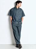 American Vintage Normal Bel Normal Paça Straight Erkek Denim Pantolon MOZY11AE25MEGRECAS