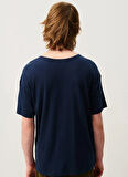 Lacivert Erkek Oversize T-Shirt MGAMI02DE25MARINE