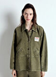 Yeşil Kadın Denim Ceket UZA16AE25_OLIVE