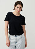 Siyah Kadın Oversize T-Shirt GAMI02BE25_NOIR