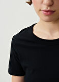 Siyah Kadın Oversize T-Shirt GAMI02BE25_NOIR