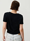 Siyah Kadın Oversize T-Shirt GAMI02BE25_NOIR